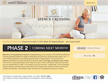 Tablet Screenshot of apartmentsatspencecrossing.com